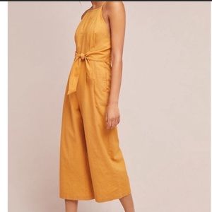 Anthropologie: Greylin Linen Tie Front Jumpsuit